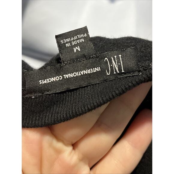 $70 Inc International Concepts Rhinestone-Embellished Sweatshirt Black M NWT - Picture 6 of 7